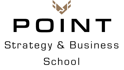 Logo and name of "Point Strategy and Business School